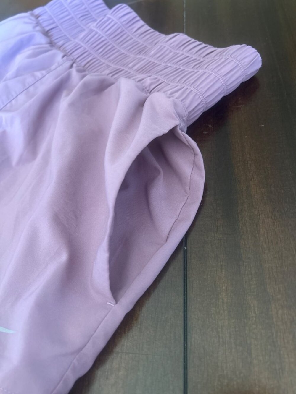 Nike Dri-Fit Womens Purple Running Shorts Elastic Waist Athletic Wear - Picture 7 of 10